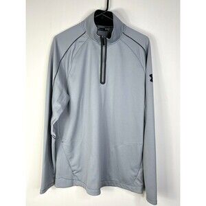 Under Armour Loose Fit Men's 1/4 Zip Performance Pullover Men's Large Gray